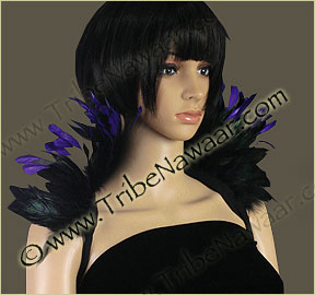 Tribe Nawaar's purple queen theatrical feather collar