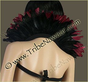 Tribe Nawaar's wine queen theatrical feather collar, back