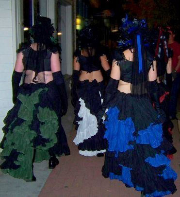 Tribe Nawaar's bustled skirt look for halloween