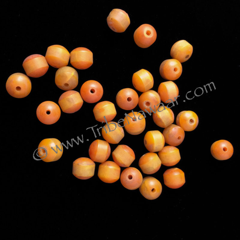 Round Antique Faux Amber Bead