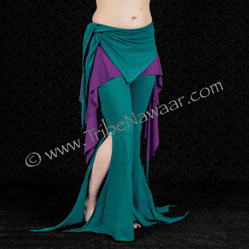 Teal Flared Leg Sassy Pants