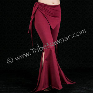 Wine Flared Leg Sassy Pants