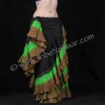 Wild Earth Skirt. 25 yard hand dip dyed cupcake skirt from Tribe Nawaar. Perfect for ATS belly dance costumes! Skirt tucked in a 'Double Cross' tuck.