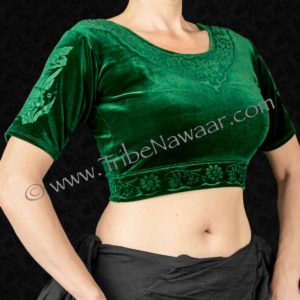 XL Green Sutra Choli Top