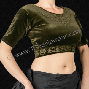 Moss Sutra Choli Top (Medium & XL)