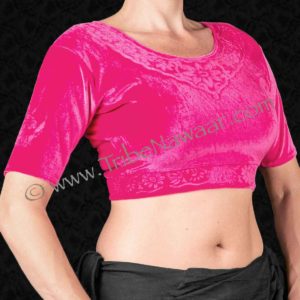 Pink Sutra Choli Top (Medium)