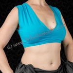 Aquamarine basic sleeveless choli from Tribe Nawaar