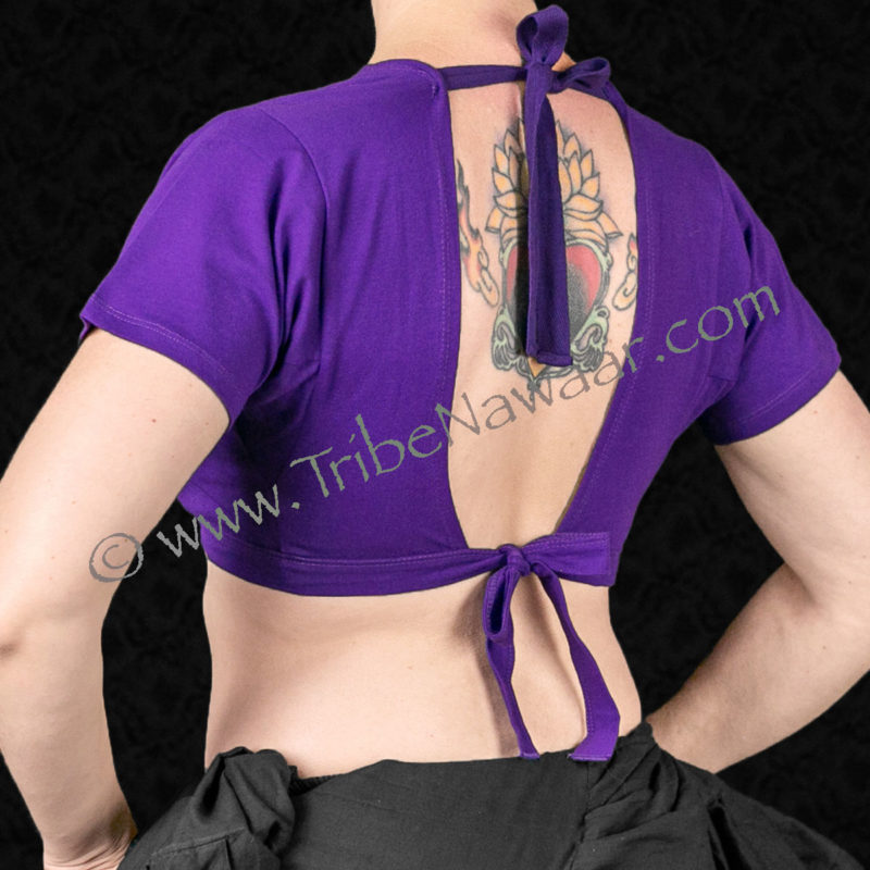 Purple Short Sleeve Basic Choli