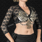 Tribe Nawaar's black lace choli top, bra not included with choli purchase but we can custom make one for you!