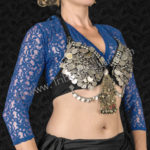 Tribe Nawaar's blue lace choli top, bra not included with choli purchase but we can custom make one for you!