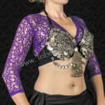 Tribe Nawaar's purple lace choli top, bra not included with choli purchase but we can custom make one for you!