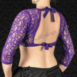 Tribe Nawaar's purple lace choli, back view