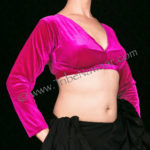 Tribe Nawaar's hot pink velvet choli, front