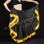 Tribe Nawaar's Sunny Yellow Ribbon Trim Skirt