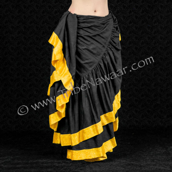 Sunny Yellow Ribbon Trim Skirt