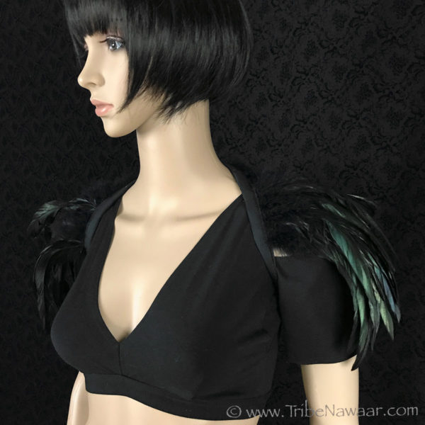 Black Premium Theatrical Feather Collar