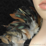 Tribe Nawaar's natural premium theatrical feather collar, detail of feathers