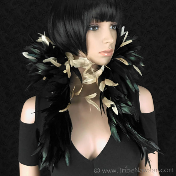 Natural Queen Theatrical Feather Collar
