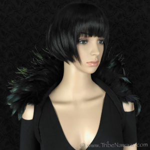 Peacock Flue Theatrical Feather Collar