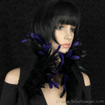 Tribe Nawaar's purple queen theatrical feather collar, closed 'Victorian Collar' style
