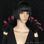 Tribe Nawaar's wine queen theatrical feather collar, open 'Showgirl' style