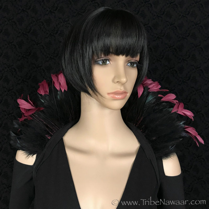 Wine Queen Theatrical Feather Collar