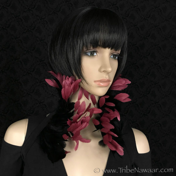 Wine Queen Theatrical Feather Collar
