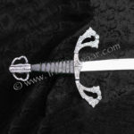 Tribe Nawaar's classic silver belly dance scimitar, detail of hilt #1