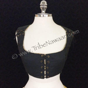 Sample of a Tribe Nawaar bodice worn reversed