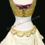 Tribe Nawaar's corseted bodice top & 25 yard cupcake skirt with a gold belt