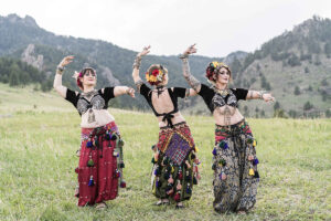 Professional troupe belly dance classes in Boulder, Colorado with The Nawaar Dance Company at www.TribeNawaar.com