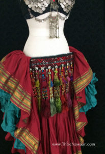 Tribe Nawaar's royal tassel belts in an ATS® bellydance costume