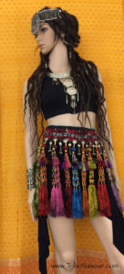 Tribe Nawaar's royal tassels worn as a festival skirt