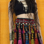 Tribe Nawaar's royal tassels worn as a festival skirt