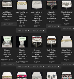 Sample of some of the new belts