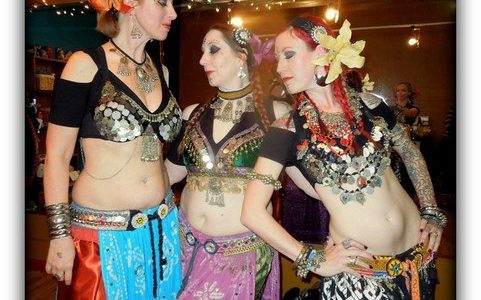 How to make a tribal bellydance panel skirt as modeled by Vespertina Dance Project