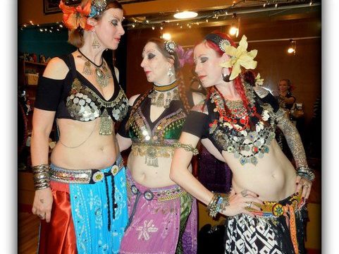 How to make a tribal bellydance panel skirt as modeled by Vespertina Dance Project