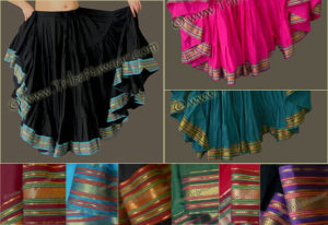 Tribe Nawaar's fabulous sari trim skirts for ATS bellydance