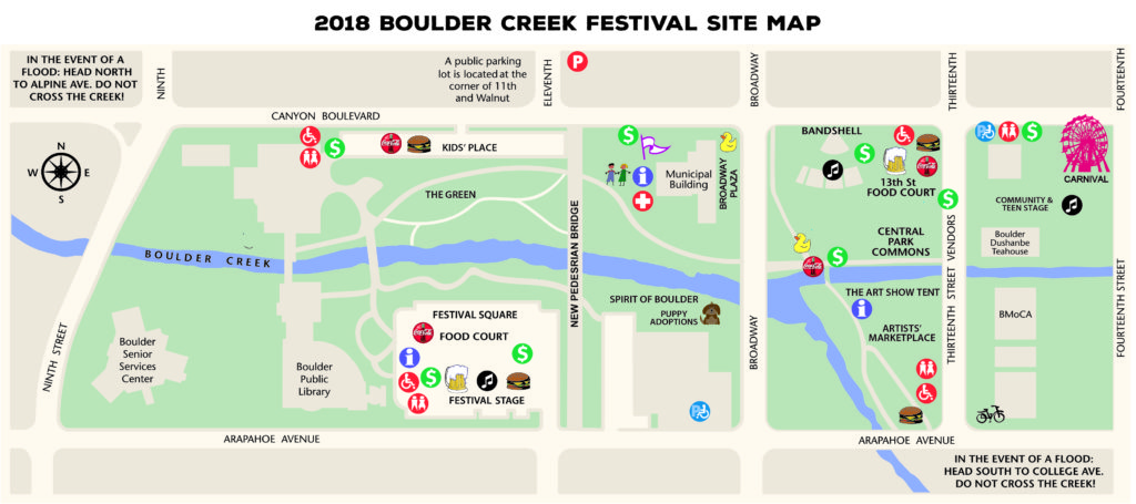 2018 Boulder Creek Festival Site Map