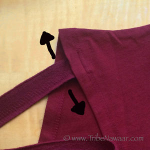 Tribe Nawaar's how to adjust the fit on your tribal belly dance choli top: adjusting the neck ties up or down