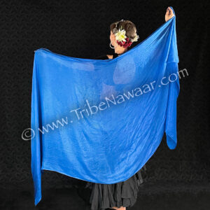 Blue Rectangular Silk Veil