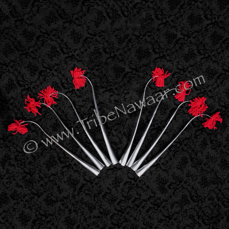 XL Silver Dancing Fingers With Poms