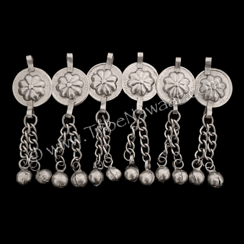 Flower Tabs With Chain Drops, Pack of 6