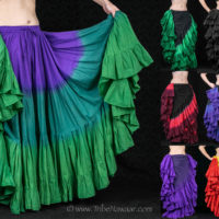 New 25 yard dip dyed skirts tribal belly dance skirts from Tribe Nawaar, 2019