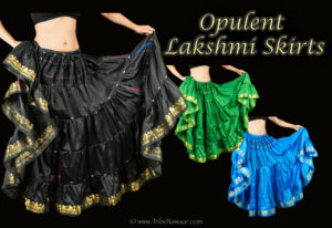 Opulent Lakshmi Skirts for belly dance and more, available from The Nawaar Marketplace at www.TribeNawaar.com