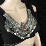 Tribe Nawaar's Hazari jewelry worn as a choli top decoration.