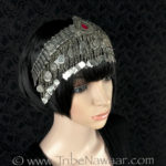Tribe Nawaar's Hazari jewelry worn as head jewelry.
