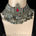 Tribe Nawaar's Hazari jewelry worn as a necklace.