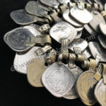 Square tribal costume & jewelry making coins from Tribe Nawaar, detail