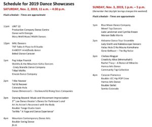 2019 Dance Is For Every Body Lineup